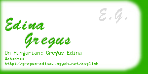 edina gregus business card